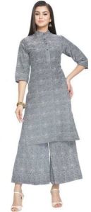 Ladies Casual Kurti Palazzo Set