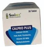 Calcium Citrate, Folic Acid, Pyridoxine, Vitamin D3 and Methylcobalamin Tablet