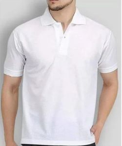 Mens Plain Cotton Collar T Shirt