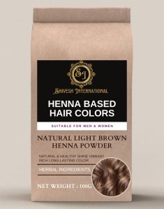 Light Brown Henna Based Hair Color