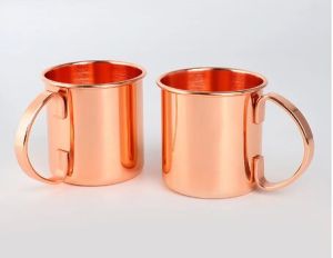 Plain Copper Mug Set