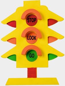 Wooden Traffic Signal Puzzle