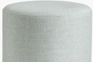 Round Wooden Crown Base Ottoman