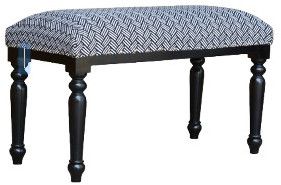 Wooden Upholstered Fabric Bench