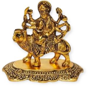 aluminium gold plated shero wali mata statue