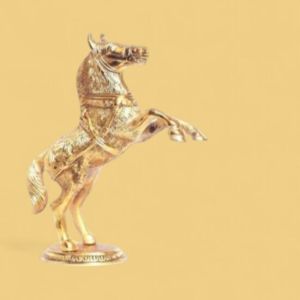 aluminium golden horse statue