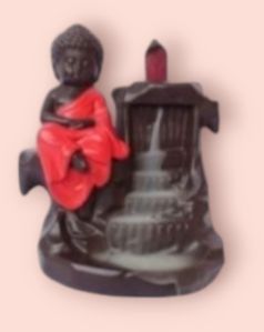 red smoke buddha statue