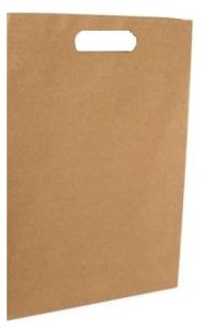 Brown Paper Medical Bag with D-Cut Handle