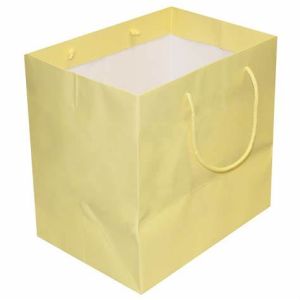 Color Kraft Paper Basket Bag with Cotton Rope Handle