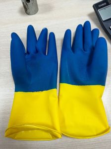 Blue and Yellow Ferra King Rubber Glove