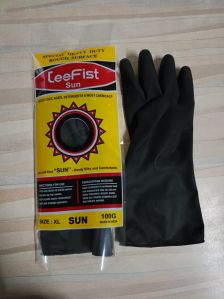 Sun Black Leefist Hand Care Rubber Glove