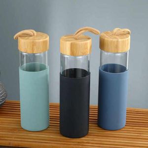 Glass Bottle with Silicone Sleeves