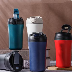 Insulated Coffee Tumbler 2-in-1 with flip up straw