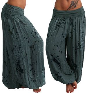 Prnited Ladies Harem Trousers