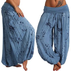 Prnited Ladies Harem Trousers