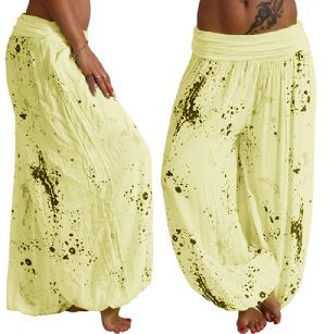 Prnited Ladies Harem Trousers