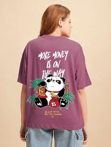 Girls Printed Oversized Fit T-Shirt