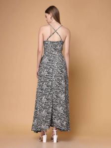 Womens Solid Sleeveless Maxi Smocked Dress