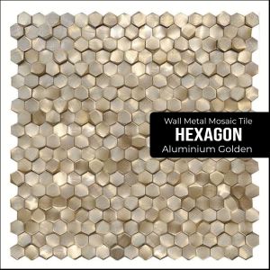 Khushi Solid Aluminium Hexagon metal mosaic tile