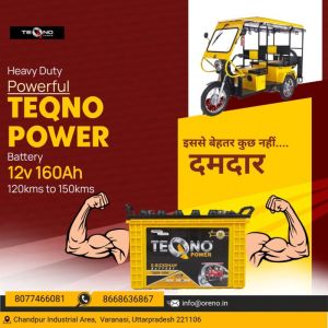 Teqno Power 160Ah E Rickshaw Battery