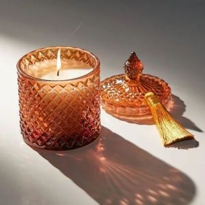 Diamond Glass Candle Jar