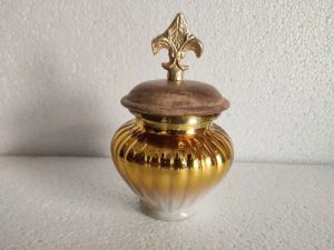 Golden Glass Matki Jar