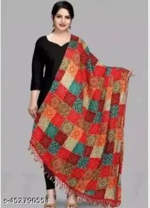 Ladies Multicolor Printed Cotton Dupatta