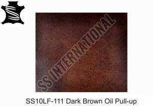 Dark Brown Oil Pull Up Finished Leather