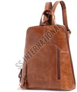 Ladies Tan Backpack Bag