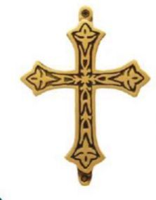 Brass Jesus Cross