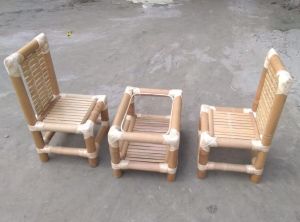 Bamboo Kids Chair and Tea Table Set