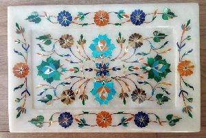 Marble Inlay Work Trays