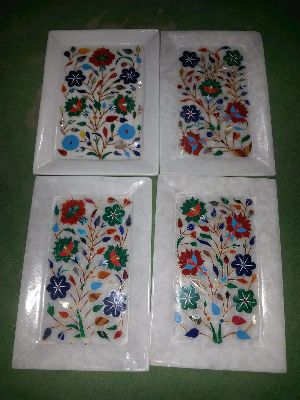 Marble Inlay Work Trays