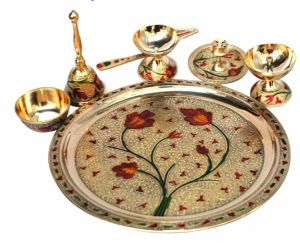 Brass Pooja Thali Set