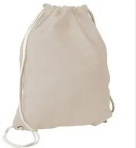 Cotton Plain Drawstring Bag