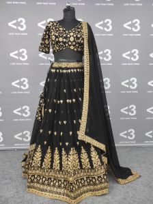 Trendy Black Designer Lehenga Choli