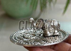 Antique Round Elephant Mini Incense Holder