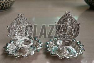 German Silver Ganesha Diya