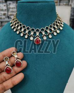 Imitation Kundan Polki Necklace Set