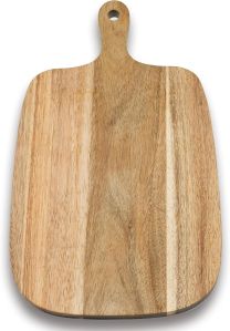 Acacia Wood Cutting Board with Handle Wooden Chopping Board Paddle Round Cutting Boards for Kitchen