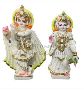 1.5 Feet Marble Radha Krishna Statue