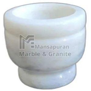 White Round Marble Mortar