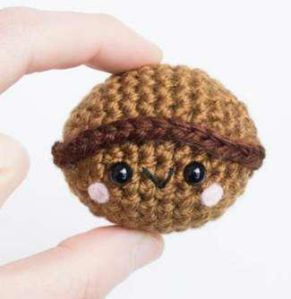 Crochet Stuffed Coffee Bean Toy