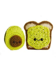 Crochet Stuffed Avocado Toast Toy