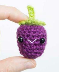 Crochet Stuffed Blackberry Toy