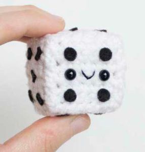 Crochet Stuffed Dice Toy
