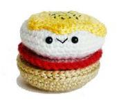 Crochet Stuffed Egg Benedict Toy