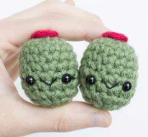Crochet Stuffed Olive Toy