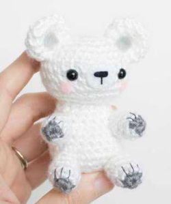 Crochet Stuffed Polar Bear Toy