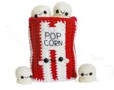 Crochet Stuffed Popcorn Toy